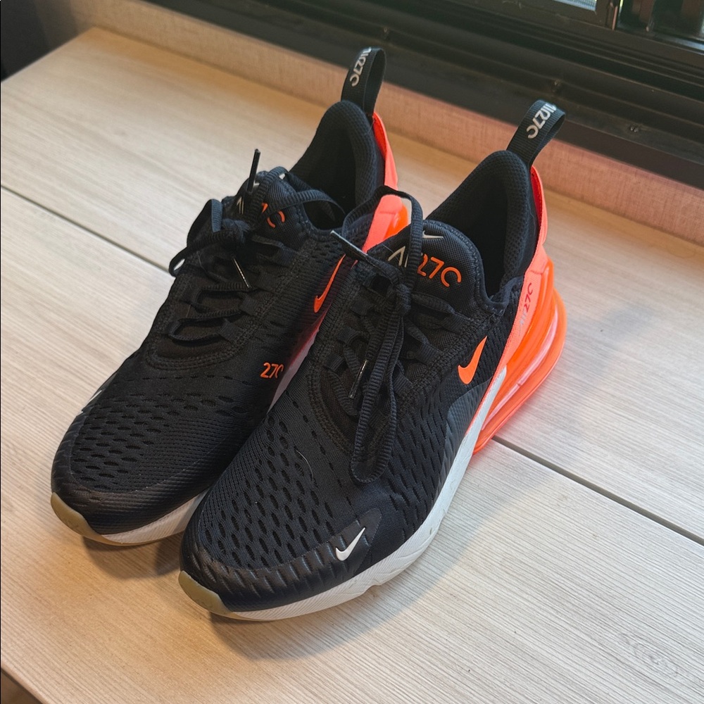 Nike Air Max 270 Black with Orange Accents